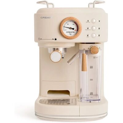 Create - Thera Retro Pro - Machine à espresso - 20 bar - Marron - Publicité Create - Thera Retro Pro - Machine à espresso - 20 bar - Marron - Publicité