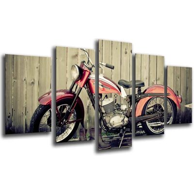 Harley Davidson Vintage Motorfiets Wandkunst - 165x62cm Harley Davidson Vintage Motorfiets Wandkunst - 165x62cm