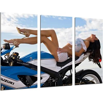 DKORARTE - Moto chica sexy - 3-part - Wall art DKORARTE - Moto chica sexy - 3-part - Wall art
