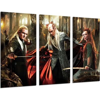 Art mural en bois Le Seigneur des Anneaux - 97x62cm - Prêt à suspendre Art mural en bois Le Seigneur des Anneaux - 97x62cm - Prêt à suspendre