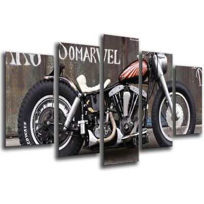 Art mural Harley Davidson - Impression sur bois 165x62cm - Décoration murale Art mural Harley Davidson - Impression sur bois 165x62cm - Décoration murale