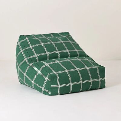 Pouf en coton bio Vibes Nobodinoz, vert/blanc, 74x40x60cm - Publicité Pouf en coton bio Vibes Nobodinoz, vert/blanc, 74x40x60cm - Publicité