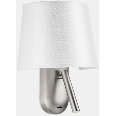 LEDS C4 Screen LED Reading Light - Aluminium, 2 Lights, White/Nickel LEDS C4 Screen LED Reading Light - Aluminium, 2 Lights, White/Nickel