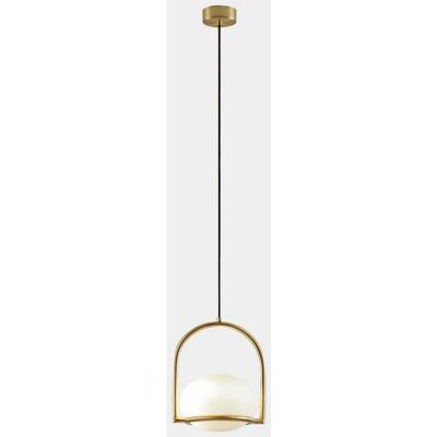 LEDS C4 Coco Einzeln Globe Pendellampe Weiß und Gold - Deckenleuchte LEDS C4 Coco Einzeln Globe Pendellampe Weiß und Gold - Deckenleuchte