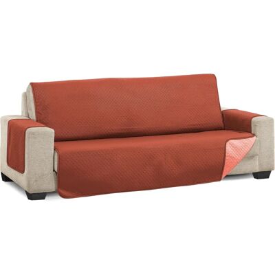 MARTINA HOME - Copridivano imbottito tegola/corallo 4 posti MARTINA HOME - Copridivano imbottito tegola/corallo 4 posti