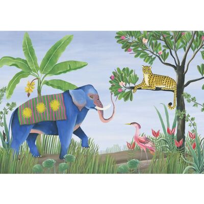 Coordonné - Jungle Friends - Lavendel - 0,5 m breit - Wandbild Coordonné - Jungle Friends - Lavendel - 0,5 m breit - Wandbild