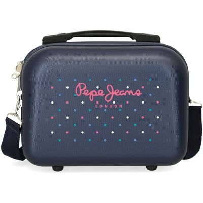 Pepe Jeans Blue Molly Adaptable Toiletry Bag - 29x21x15cm Pepe Jeans Blue Molly Adaptable Toiletry Bag - 29x21x15cm
