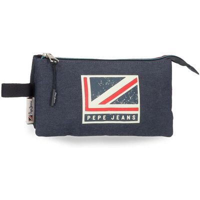 Pepe Jeans Aidan blauw unisex kinderpennenmap - Etui Pepe Jeans Aidan blauw unisex kinderpennenmap - Etui