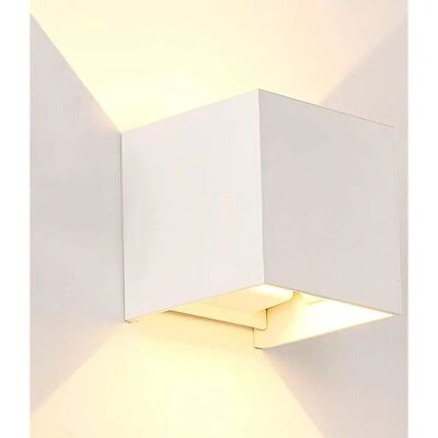 Iluminashop Cube IP54 - Applique da Parete - 12W, Bianco, Regolabile, Impermeabile Iluminashop Cube IP54 - Applique da Parete - 12W, Bianco, Regolabile, Impermeabile