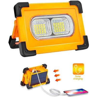 Projecteur LED Solaire 50W - Portatif, IP66, Power Bank Projecteur LED Solaire 50W - Portatif, IP66, Power Bank