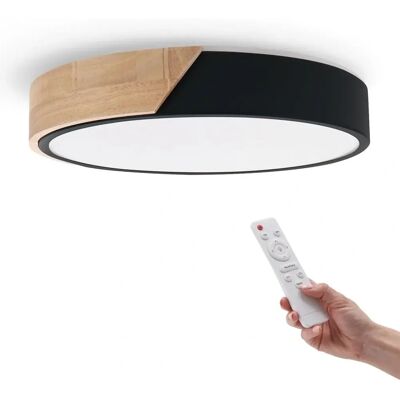 Iluminashop Circular LED Madera - Nero - Ø30 cm - CCT 3000/4000/6000K - Plafoniera LED Iluminashop Circular LED Madera - Nero - Ø30 cm - CCT 3000/4000/6000K - Plafoniera LED
