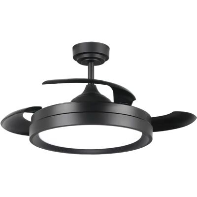 IluminaShop - Ventilatore da soffitto LED 36W nero con telecomando e reversibile IluminaShop - Ventilatore da soffitto LED 36W nero con telecomando e reversibile