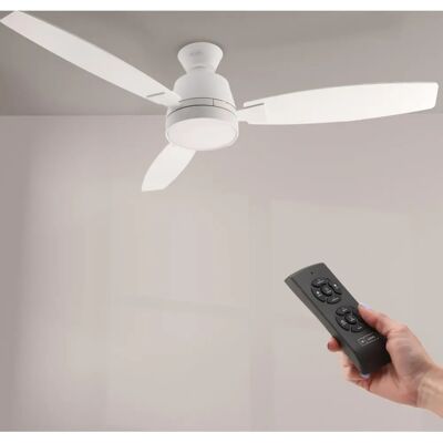 Iluminashop - Ventilateur de plafond LED blanc 18W Télécommande 3000+4000+6000 lumens Iluminashop - Ventilateur de plafond LED blanc 18W Télécommande 3000+4000+6000 lumens