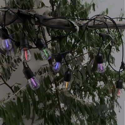 Iluminashop - Catena di Luci Solari 10 LED RGB - Esterno Iluminashop - Catena di Luci Solari 10 LED RGB - Esterno