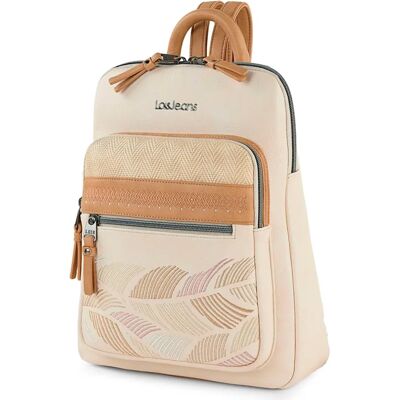 Lois Beige Brown Casual Eco-leather Backpack - Backpack Lois Beige Brown Casual Eco-leather Backpack - Backpack