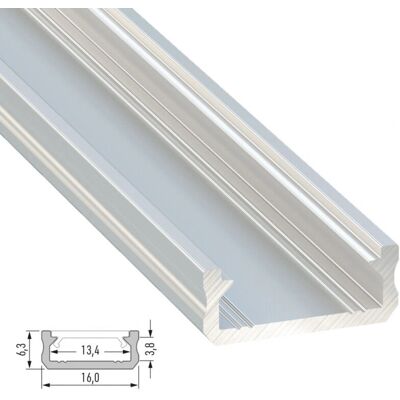 GREENICE Profilo Alluminio Tipo D 2,02m - Profilo Alluminio GREENICE Profilo Alluminio Tipo D 2,02m - Profilo Alluminio