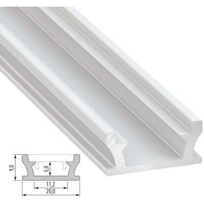 Profilo in alluminio GREENICE Argento anodizzato - 2,02m - Profilo in alluminio Profilo in alluminio GREENICE Argento anodizzato - 2,02m - Profilo in alluminio