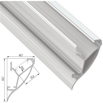 Greenice Profilo in Alluminio Conva 2,02m - Profilo Greenice Profilo in Alluminio Conva 2,02m - Profilo