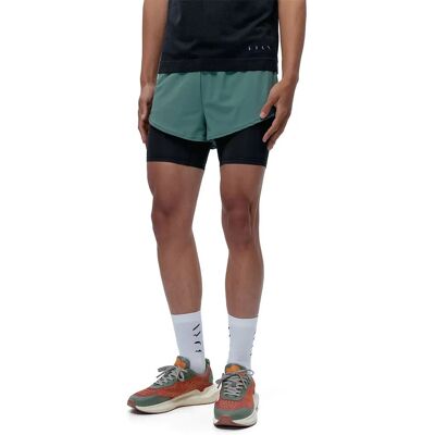 Born Living Yoga Ontario Pantaloncini blu/nero - L Born Living Yoga Ontario Pantaloncini blu/nero - L