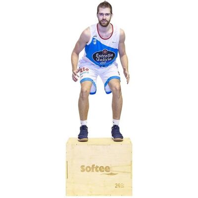 Softee Plyo Box - Verstelbaar 50-75cm - Hout voor Pliometrisch & Cross-Training Softee Plyo Box - Verstelbaar 50-75cm - Hout voor Pliometrisch & Cross-Training