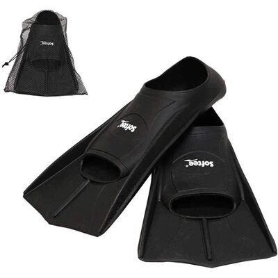 Softee Short Pool Fins - Black - 43-45 - Swimming Equipment Softee Short Pool Fins - Black - 43-45 - Swimming Equipment