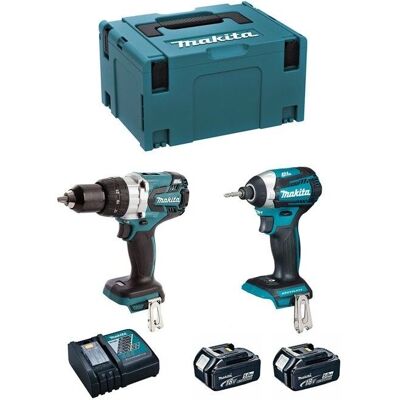 Kit Makita MK227RTJ - Set de herramientas eléctricas con taladro y atornillador de impacto Kit Makita MK227RTJ - Set de herramientas eléctricas con taladro y atornillador de impacto