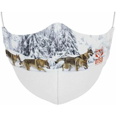 Masque Facial Otso XS - Loup Animal - Publicité Masque Facial Otso XS - Loup Animal - Publicité
