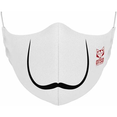 Masque facial Otso Moustache Blanc L-XL - masque - Publicité Masque facial Otso Moustache Blanc L-XL - masque - Publicité