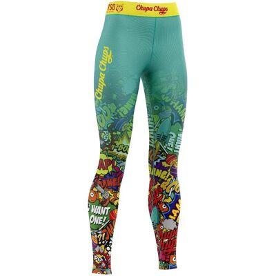 Leggings OTSO XS Verde Fumetto Chupa Chups - Leggings Leggings OTSO XS Verde Fumetto Chupa Chups - Leggings