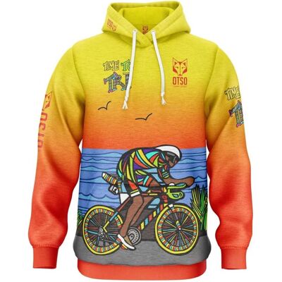 Sweat à Capuche Multicolore OTSO Time To Tri Homme - Sweatshirt - Publicité Sweat à Capuche Multicolore OTSO Time To Tri Homme - Sweatshirt - Publicité