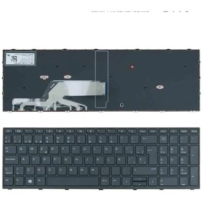 Teclado para Portátil HP Probook 450/455/470 G5 - Negro con Marco Teclado para Portátil HP Probook 450/455/470 G5 - Negro con Marco