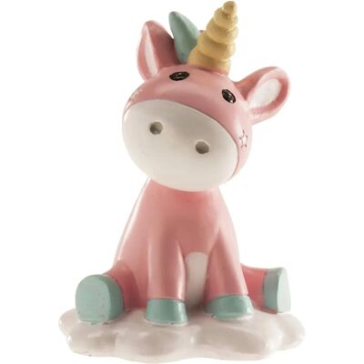 Figurine de baptême licorne rose - Cadeau bébé Figurine de baptême licorne rose - Cadeau bébé