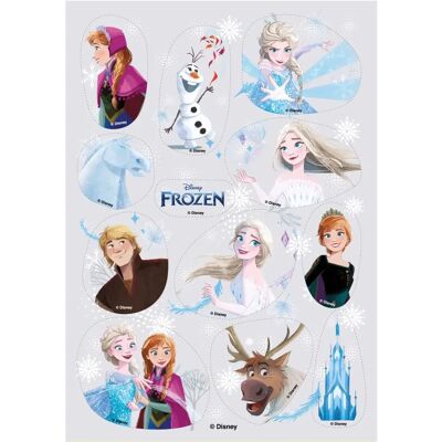 Décor en azyme Reines des Neiges - Découpe pour gâteau - Publicité Décor en azyme Reines des Neiges - Découpe pour gâteau - Publicité