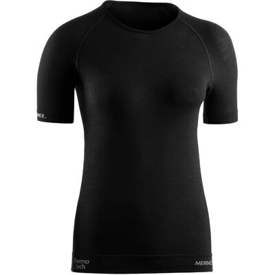 LURBEL Merino Lite Camisola Interior Manga Corta Mujer Negra - Ropa LURBEL Merino Lite Camisola Interior Manga Corta Mujer Negra - Ropa
