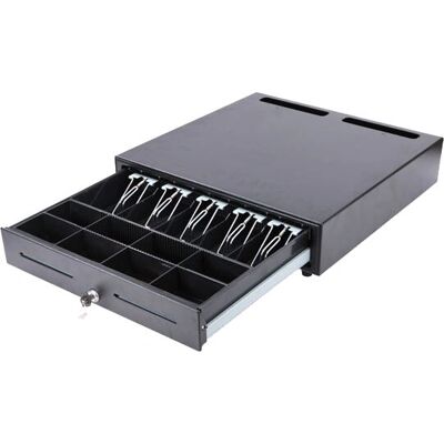 Cajón portamonedas Mustek HS-460 Negro con 8 compartimentos - cash drawer Cajón portamonedas Mustek HS-460 Negro con 8 compartimentos - cash drawer