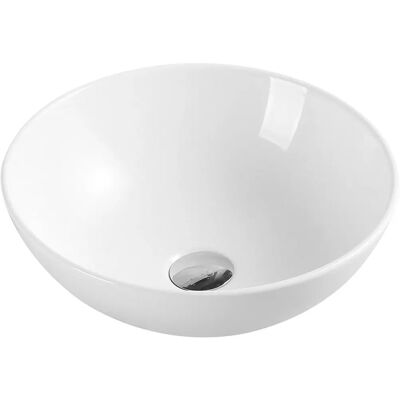 Lavabo de Sobre Encimera Aquore 385369 Spin 40 - Redondo, Blanco, Sin rebosadero Lavabo de Sobre Encimera Aquore 385369 Spin 40 - Redondo, Blanco, Sin rebosadero