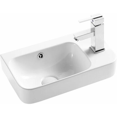 Lavabo de Sobre Encimera Mini 28R de Porcelana Blanca - Lavabo Lavabo de Sobre Encimera Mini 28R de Porcelana Blanca - Lavabo