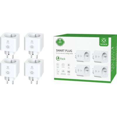 Woox R6113-4Pack Slimme Stekker - Energie Monitoring in Echt Woox R6113-4Pack Slimme Stekker - Energie Monitoring in Echt