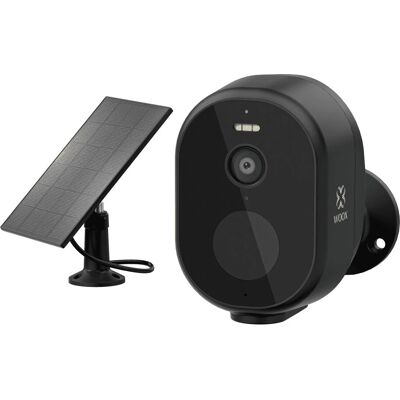 WOOX Sorte Udendørs WiFi Sikkerhedskamera - Full HD 1080P, IP65, Solcelle WOOX Sorte Udendørs WiFi Sikkerhedskamera - Full HD 1080P, IP65, Solcelle