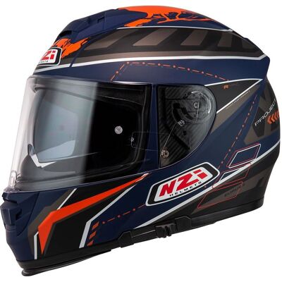 Casco Moto Integrale NZI Eurus 2 Blu Antracite Arancione Casco Moto Integrale NZI Eurus 2 Blu Antracite Arancione