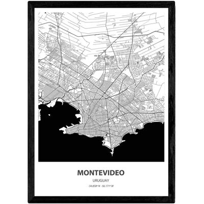 Pôster com Mapa da Cidade NACNIC - EUA & Montevideo - Sem Moldura Pôster com Mapa da Cidade NACNIC - EUA & Montevideo - Sem Moldura