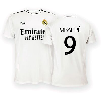 Real Madrid Mbappe 24/25 Wit Kort T-shirt - T-shirt Real Madrid Mbappe 24/25 Wit Kort T-shirt - T-shirt