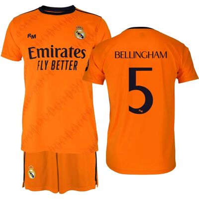 Real Madrid Bellingham Junior 24/25 - Ensemble de maillot de football - Publicité Real Madrid Bellingham Junior 24/25 - Ensemble de maillot de football - Publicité