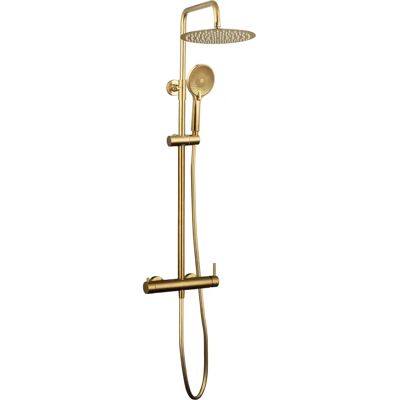 GME - Conjunto de Ducha de Latón con Barra Telescópica - Inverter, Oro GME - Conjunto de Ducha de Latón con Barra Telescópica - Inverter, Oro