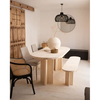 Decowood - Banc en bois d’épicéa massif naturel - 120x45cm - Intérieur - Publicité Decowood - Banc en bois d’épicéa massif naturel - 120x45cm - Intérieur - Publicité