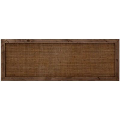 Decowood Cabecero de madera maciza y ratán - 140x60cm Decowood Cabecero de madera maciza y ratán - 140x60cm