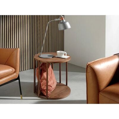 Angel Cerdá Walnut Corner Table - Modern Style - Durable & Elegant Angel Cerdá Walnut Corner Table - Modern Style - Durable & Elegant