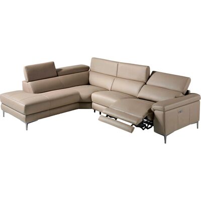 Angel Cerdá Leather Corner Sofa with Relax Mechanism - Sofa Angel Cerdá Leather Corner Sofa with Relax Mechanism - Sofa
