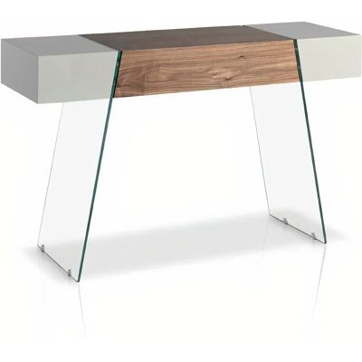 Console en Noyer et Verre Ángel Cerdá - Design Moderne - 120x40x73 cm - Publicité Console en Noyer et Verre Ángel Cerdá - Design Moderne - 120x40x73 cm - Publicité