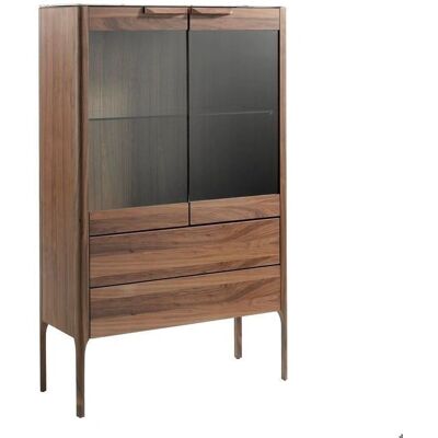 Angel Cerda Walnut and Marble Glassfiber Modern Display Cabinet - Vitrine - 99x40x161cm Angel Cerda Walnut and Marble Glassfiber Modern Display Cabinet - Vitrine - 99x40x161cm
